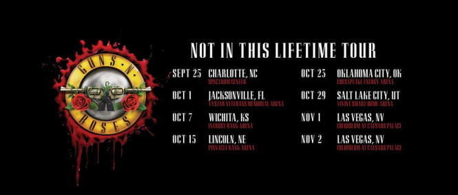 Guns N' Roses odpalují další část turné Not In This Lifetime