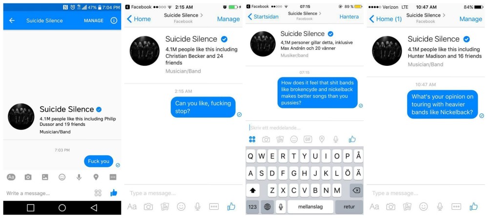 Suicide Silence hate collage