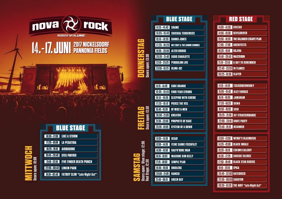 Nova Rock 2017 line-up