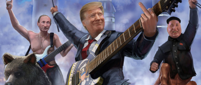 ÚLET! Trump, Putin a Kim Jong-Un jedou metal