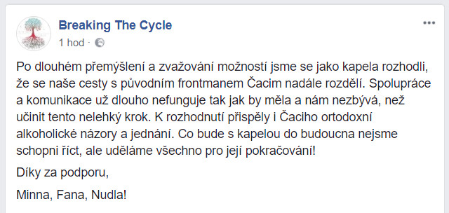 Breaking the Cycle - Apríl 2018
