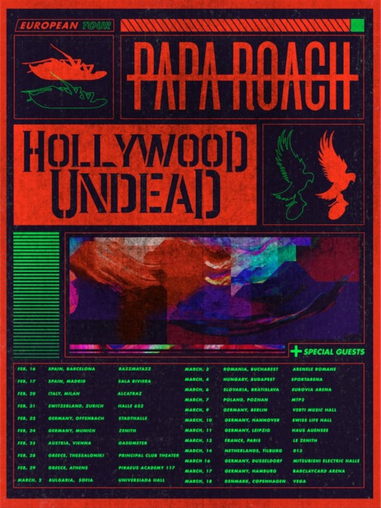 Papa Roach & Hollywood Undead tour 2020