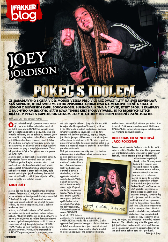Joey Jordison BLOG