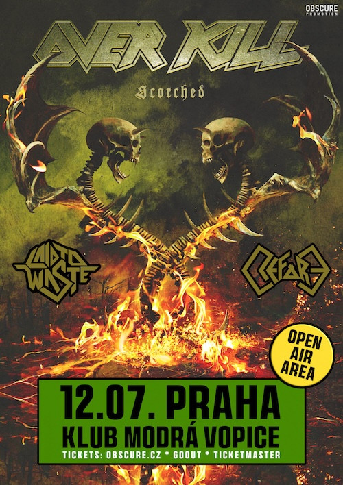overkill pr koncert modrá opice 2026